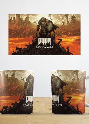 Чашка з прінтом doom: the dark ages abc