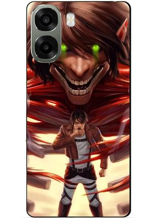 Силіконовий чохол бампер для oppo a6x з малюнком attack on titan атака титанів