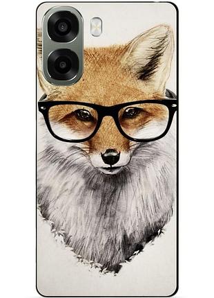 Силіконовий чохол бампер для oppo a6x з малюнком лиса