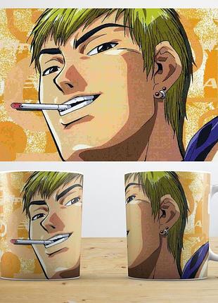 Кружка аніме «great teacher onizuka» крутий учитель онідзука чашка gto abc
