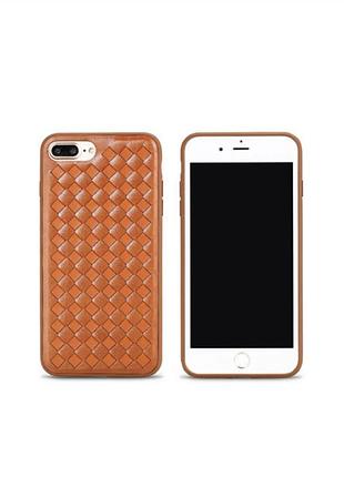 Чехол-накладка remax weave для apple iphone 7 plus\8 plus коричневый
