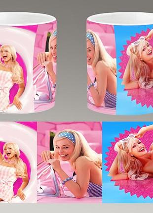 Чашка белая керамическая "barbie" барби abc