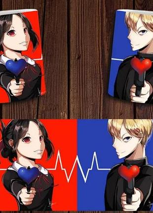 Чашка белая керамическая с принтом аниме "kaguya sama: love is war" пані кагуя: у коханні як на війні abc