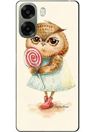 Силіконовий чохол бампер для oppo a6x з малюнком совонька