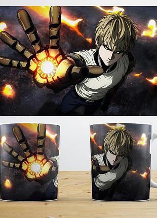 Кружка аніме «one punch man» ванпачмен генос чашка abc