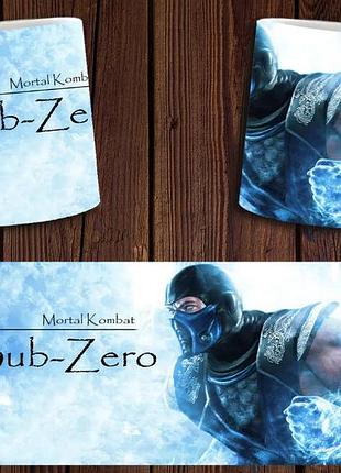 Чашка белая керамическая с принтом "mortal kombat" мортал комбат abc