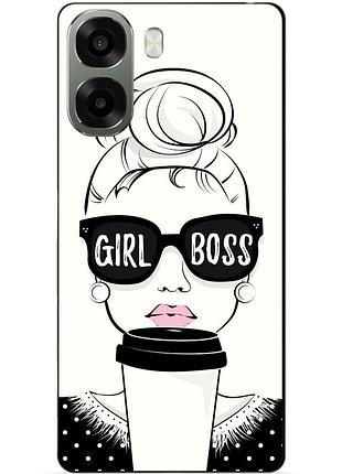 Силіконовий чохол бампер для oppo a6x з малюнком girl boss