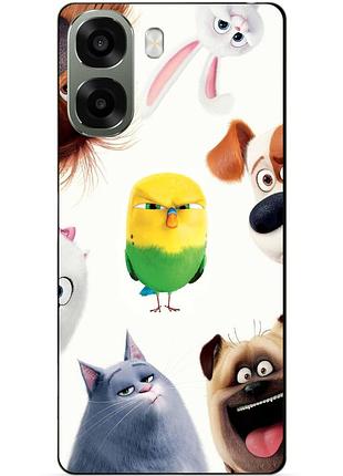 Силіконовий чохол бампер для oppo a6x з малюнком таємне життя домашніх животних