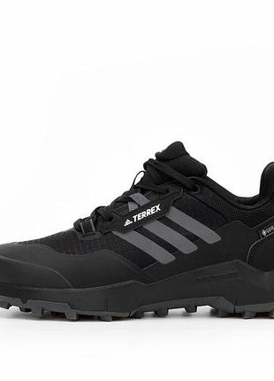 Черные мужские кроссовки adidas terrex black white gore-tex х террекс 45