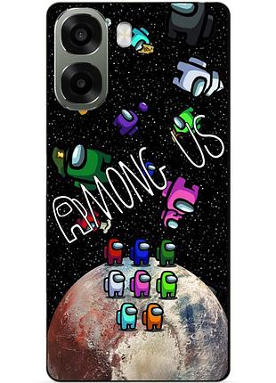 Силіконовий чохол бампер для oppo a6x з малюнком амонг ас among us