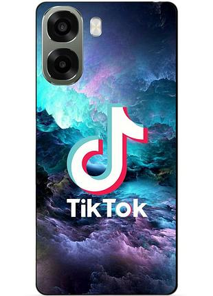Силіконовий чохол бампер для oppo a6x з малюнком tik tok тік ток