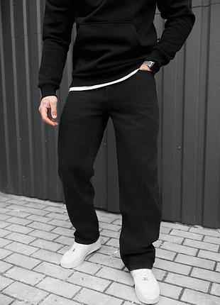 Чоловічі молодіжні джинси з преміального матеріалу staff 027 black baggy