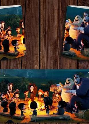 Чашка белая керамическая "монстры на каникулах" hotel transylvania abc