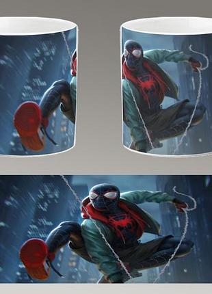 Чашка белая керамическая "человек-паук: через вселенные" spider-man abc