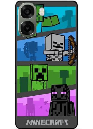 Силіконовий чохол бампер для oppo a6x з картинкою майнкрафт minecraft