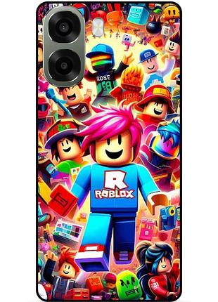 Силіконовий чохол бампер для oppo a6x з малюнком roblox роблокс