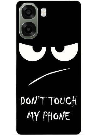 Силіконовий чохол бампер для oppo a6x з малюнком очей dont touch my phone