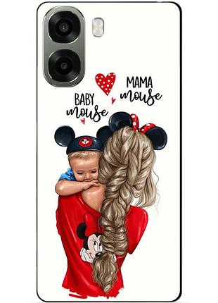 Силіконовий чохол бампер для oppo a6x з малюнком мама та малюк