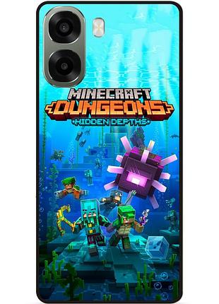 Силіконовий чохол бампер для oppo a6x з малюнком майнкрафт minecraft