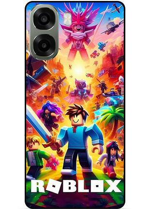 Силіконовий чохол бампер для oppo a6x з картинкою роблокс roblox