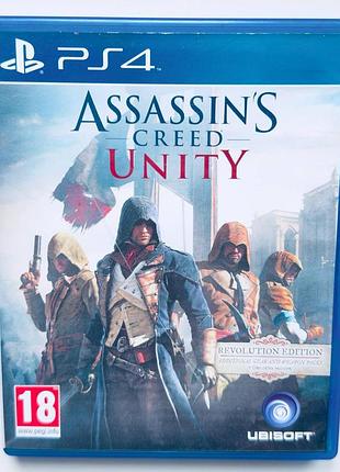 Assassin's creed unity revolution edition, б/у, русская версия - диск для playstation 4
