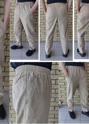 Штаны вельветовые мужские, пояс на резинке, есть большие размеры fashion 12(50/52)