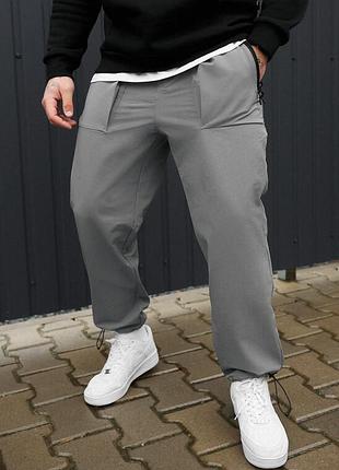 Однотонные мужские штаны чинос staff rit light gray