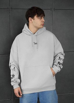 Молодежное оверсайз худи staff logo & butterfly oversize
