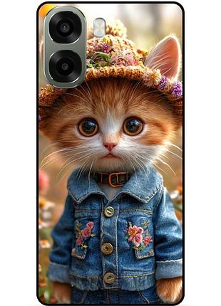 Чехол силиконовый бампер для oppo a6x с рисунком котики