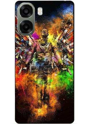 Силіконовий чохол бампер для oppo a6x з малюнком воїн контр-страйк counter-strike