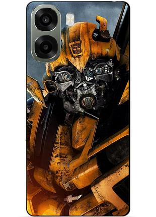 Чехол силиконовый бампер для oppo a6x с рисунком бамблби bumblebee трансформеры