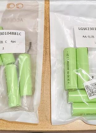 Батарейки перезаряжающие, аккумуляторы aa ni-mh 1.2v 2200 mah с лепестками под пайку (u-образные)