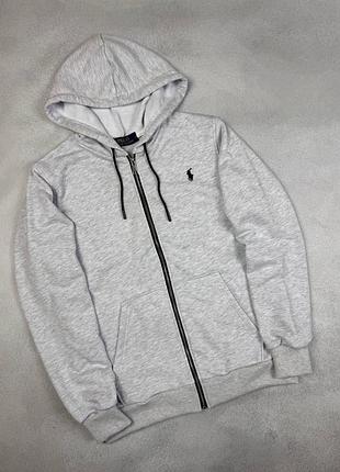 Мужская зп худи polo ralph lauren grey хлопок размеры s-m-l-xl