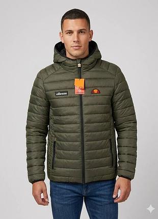 Мужская куртка ellesse хаки демисезон турция, высококачественная непродуваемая плащевка 250 m