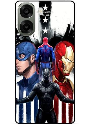Силіконовий бампер чохол для oppo a6x з малюнком marvel марвел людина-павук