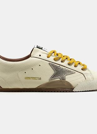 Бежевые женские кроссовки golden goose beige х голден гус 36