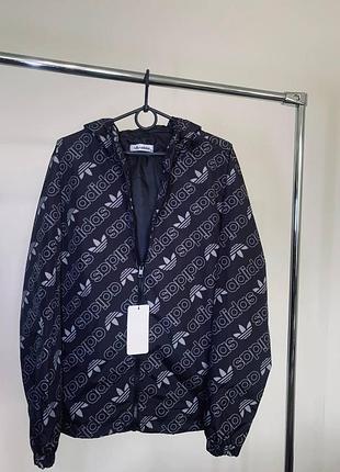 Вітровка водонепроникна, вітрозахисна чорна adidas l