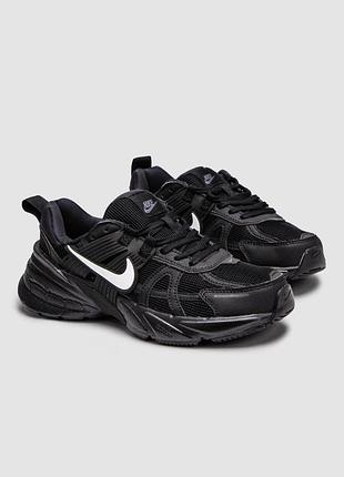 Чорні кросівки унісекс nike v2k.3 runtekk black white х ейр макс 44