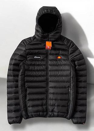 Мужская куртка ellesse черная демисезон турция, высококачественная непродуваемая плащевка 250 m