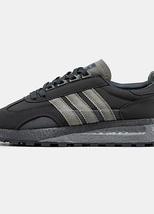 Чоловічі чорні кросівки adidas retropy e5 black grey х адідас ретропі 45