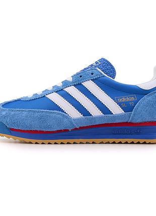 Блакитні чоловічі кросівки adidas sl 72 blue white х адідас 42