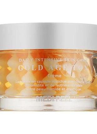 Medi-peel gold age tox cream 50ml — антивіковий капсульний крем із екстрактом золотого шовкопряда
