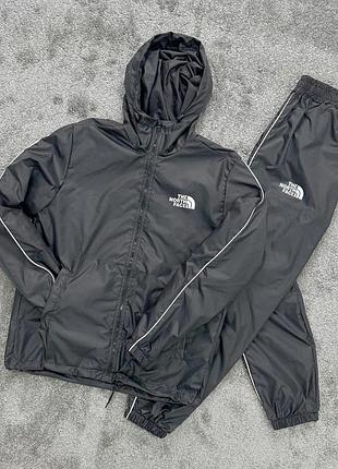 Спортивний костюм the north face плащівка матова весна\осінь, tnf костюм сірого кольору m