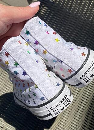 Белые высокие кеды на девочку converse 9