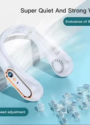 Портативный вентилятор на шею neck fan / безлопастной / usb