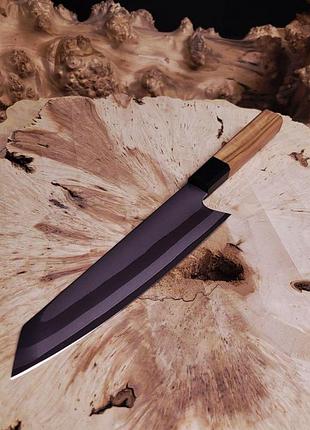 Кухонний ніж kiritsuke 20 см із 7-шарової сталі з колодкою з оливкового дерева