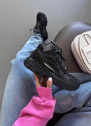 Чёрные кроссовки унисекс off white be right back black х офф вайт 40