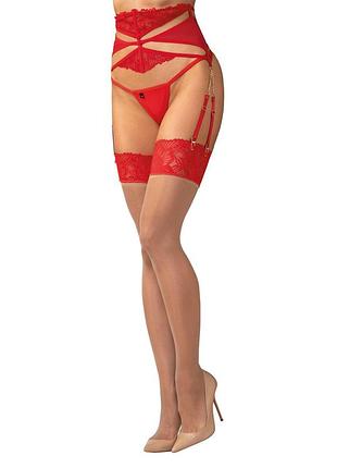 Чулки obsessive matildea stockings 2xl/3xl