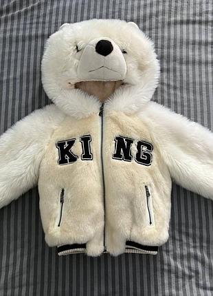 Оригинальная детская куртка dolce & gabbana boys polar bear hooded jacket