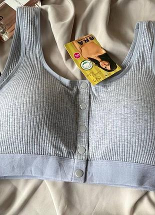 4xl-5xl-6xl серый рифленый бесшовный топ с застежкой спереди на кнопках 5xl